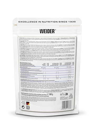 Whey protein poudre Weider Premium vanille pot de 500 g