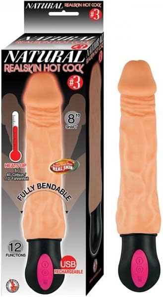 Natural Realskin Hot Cock #3 8 inches Beige