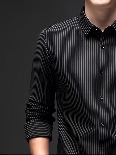 Image of Lymio Men Shirt || Striped Shirt for Man || Full Sleeve|| Premimum Casual Style (Royal)