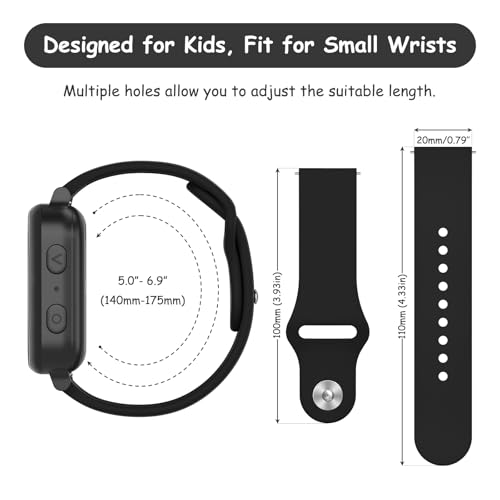 2 Pack Correas de silicona 20mm para Gabb Watch miniatura 3