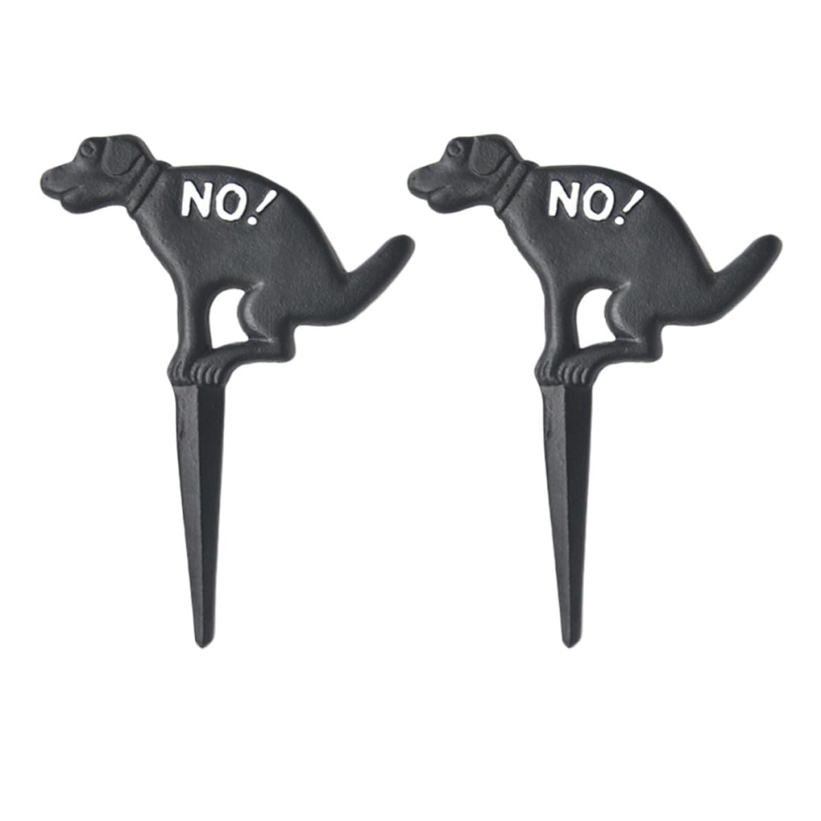 Panneau de Jardin en Fer Noir Chien pour Allée de Maison Fleurie et Entrée Propre