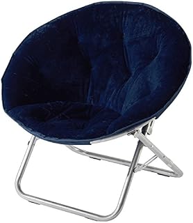 Urban Shop Faux Fur Saucer Chair, Navy - Amazon Exclusive