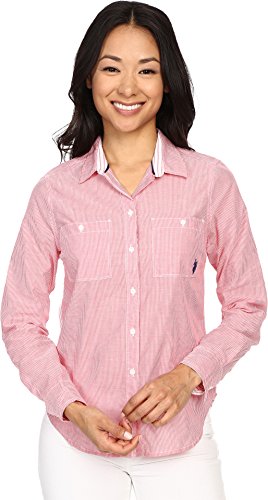 U.S. Polo Assn. Junior's Multi Stripe Long Sleeve Two Pocket Woven Shirt
