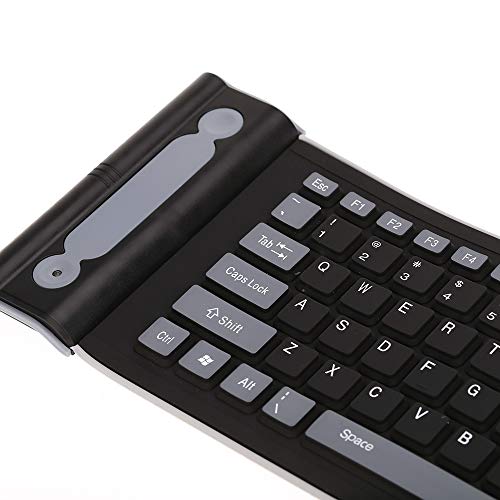 2.4 portátil mini rolo flexível resistente à água Silicone macio lavável teclado sem fio com recepto