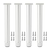 Gambe per mobili regolabili 40 cm 4 Pezzi Divano 2 posti piedi metallo Piedini per tavolino da salotto Lega di Alluminio | Finitura Anodizzato Piedi Letto Altezza: 6-40cm Piedi Armadio 40cm/15.8"