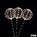 18 Inch 3 PCS Led Light Up BoBo Balloon, Warm White/ Red/ Pink colors, Fillable Transparent Balloons with Helium, Great for House Decorations, Wedding and Party Decoration- Lasts 72 hours (Warm white)