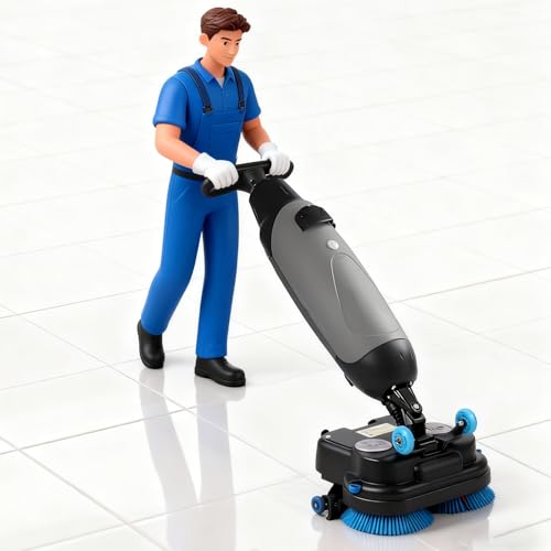 Máquina Fregadora y Lavadora de Pisos Comercial, Ancho de Limpieza de 43 Cm (17 Máquina Fregadora y Lavadora de Pisos Comercial, Ancho de Limpieza de 43 Cm (17