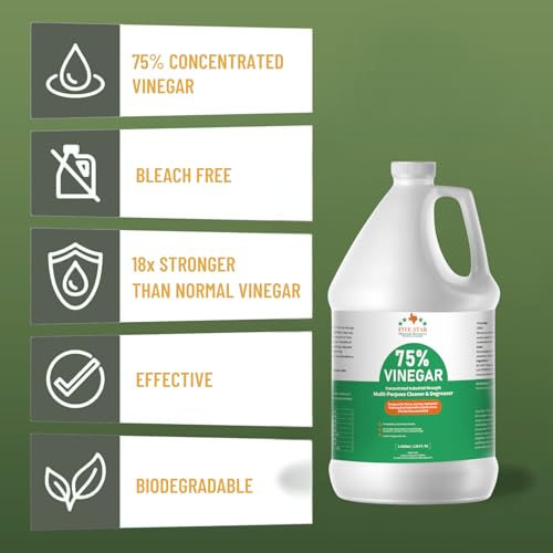 75% Vinegar Concentrated | White Vinegar for Cleaning and Garden | Horticultural, Home, and Outdoor Pure| | 2 Gallon (256 fl oz) | Max Performance 18X Power | with Instructions - Thumbnail 3