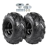 YC Yier 2 Pack 145/70-6 ATV UTV Go Kart Wheel 3 Bolt Pattern, 6' Rim with 17mm 3 Stud Front Wheel Hubs Flange for Golf Cart, Buggy, Quad, Lawn Mower, Drift Trike, Tricycle, 4 Wheeler Mini Bike Scooter