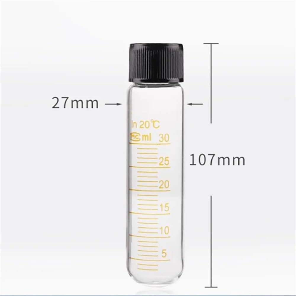Tube à centrifuger en verre résistant aux hautes températures, tube vis fond rond, échelle 5/10/15/20/25/30/50/100 ml Équipements de laboratoire