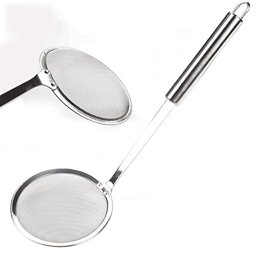 Temchy Hot Pot Fat Skimmer Spoon - Stainless Steel Fine Mesh Strainer For Skimming Grease And Foam #TOP3