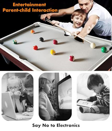 OYE 40 Inch Mini Pool Billardtisch Pooltisch Spiel, Mini Billiard Tisch mit komplettem Zubehör Größe 102 x 51 x 23 cm für Kinder und Erwachsen (Gray)