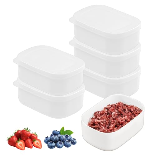 6 Piezas Recipientes Pequeños con Tapas de Plástico, 280ml Recipientes Herméticos para Alimentos, Rectangular, Reutilizables, Sin Bpa, para Preparar Comidas, Alimentos Congelados, Aperitivos, Viajes