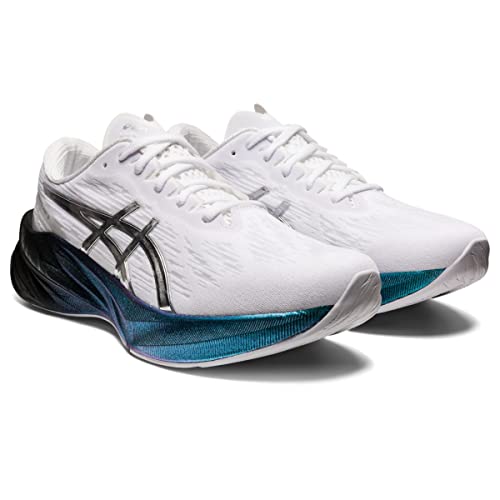 ASICS Men's NOVABLAST 3 Running Shoes, 13, White/Pure Silver