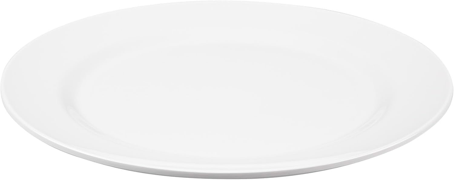 Restaurantware Voga 12 x 12 Inch Serving Plates 10 Round Dinner Plates - Wide Rim Top Rack Dishwashable White Melamine Serving Platters Serve Hot Or Cold Food For All Occasions image 2