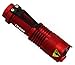 Sidiou Group 7W 300LM Mini CREE LED Flashlight Torch Adjustable Focus Zoom Light Lamp (3 Mode Red)