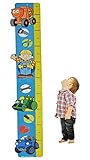 alles-meine.de GmbH Meßlatte - Moosgummi - Bob der Baumeister - Messlatte für Kinderzimmer Kinder Kind - Fahrzeuge Meßleiste als Wandsticker / Wandtattoo - Kindermesslatte - Bagg..