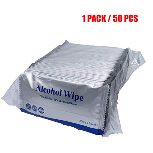 Ainany 50pcs Disposable Wipes Travel Size Water Wipes for Hand Mobile Phone Eyeglass