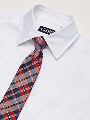 Chaps Boys' Big Long Sleeve Dress Shirt With Matching Tie, White, X-Small (6/7) #TOP1