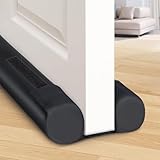 BlissTrends Door Draft Stopper Covers Gaps up to 2.36', Draft Stopper for Bottom of Door Soundproof, Windproof, Dustproof, Block Light, Insect Resistant, Under Door Draft Stopper 36 Inch (Black)