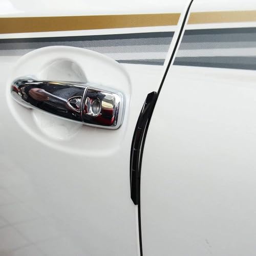Srvauyea 4 Piezas Protector de Puertas de Coche, Borde Puerta Coche Tiras Protección Antiarañazos, Protectores de Borde de Puerta de Coche, Tiras Protectoras de Puerta de Automóvil (Negro) - imagen 6