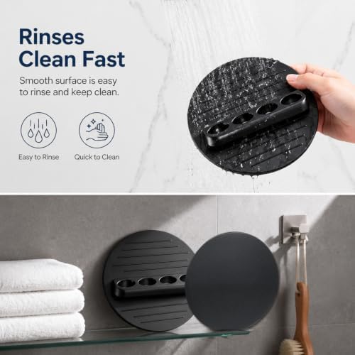 2 Counts Soft Rubber Shower Scrubber, 2026 Upgraded Gentle Exfoliating Round Body Wash Scrubber with Hand Strap, Exfoliation and Massage Skin, for All Skin Type — view 6
