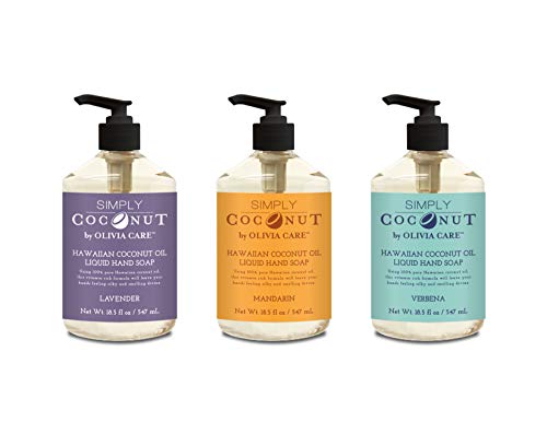 Liquid Hand Soaps By Olivia Care Infused With Coconut And Essential Oils - 1 Of Each #TOP19