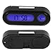 MUNEFE Car Electronic Watch, Car Thermometer, 2 in 1 Car Vehicle Interior Mini Electronic Watch for Auto Ary