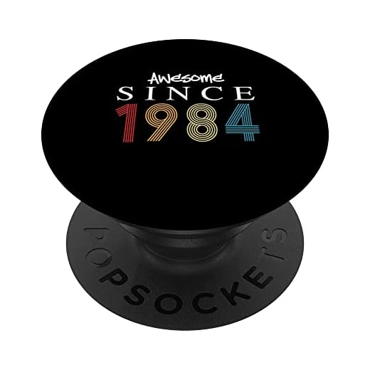 Impresionante Desde 1984 Cumpleaños 1984 Vintage 1984 PopSockets PopGrip Intercambiable