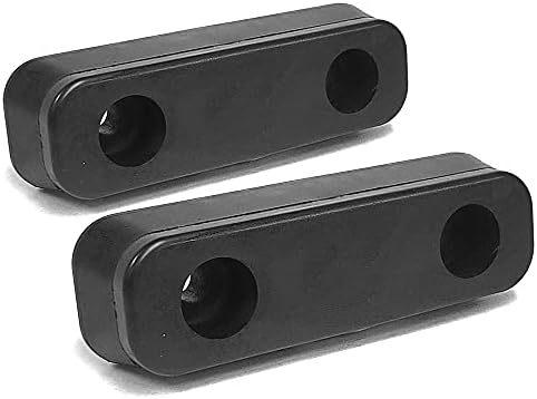 UrMarketOutlet 2X Aurora IMXGT-2042 Reinforced Rubber Rectangular 2 Hole 7-78inch x 2-38inch x 2inch Molded Dock Bumper Semi Commercial Truck Trailer Chassis Flatbed, Black