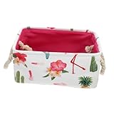 LALAFINA 布製収納バスケット 多機能収納ボックス 持ち手付き 洗濯物やおもちゃ 雑貨整理に コッ混紡素材 耐久性 実用的な家用整理ケース