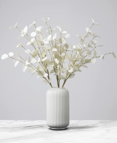 Sorola 3 Eucalyptus Stems Artificial Faux Branches Leaves 70cm Large Flower Bouquet Bunches Arrangements for Home Decor (White) - Image 4