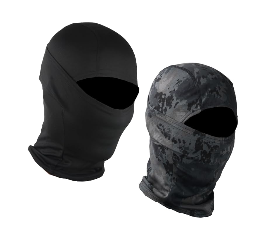 EVD-X Military Camo Face Mask Bandana Balaclava Hood Headwear for Men Women Tactical Training Cycling Ski Hunting (2PACK Spartan IV)