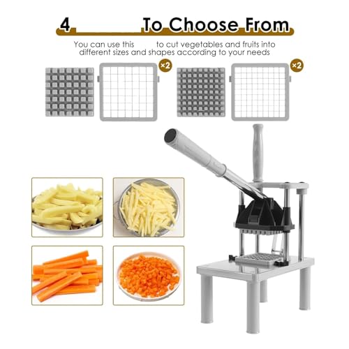 Cortador de frituras de acero inoxidable para frutas y verduras miniatura 5