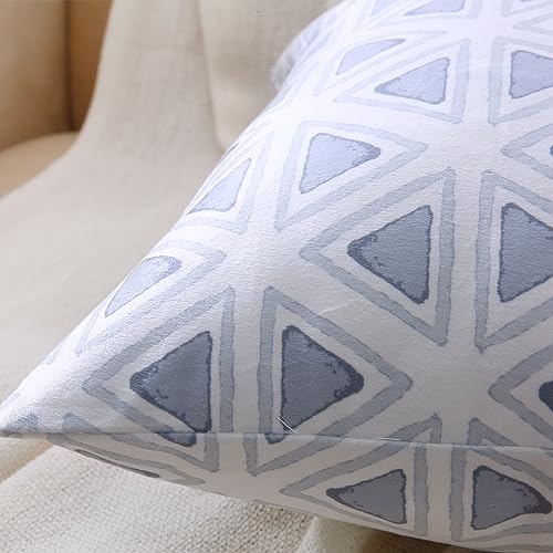Daysu DAYSU005 Throw Pillow Covers 18X18 Inches, Set Of 2 Decorative Silky Micro Soft Plush With Exquisite Printing, Accent Pillow Covers Square Cushion Covers For Couch Sofa Bed, Triangle thumb #4