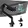 WALI Heavy Duty Single Monitor Arm for 17-49 Inch Flat Curved Ultrawide Screens, up to 33 Lbs, Adjustable Single Monitor Desk Mount for Home Office Gaming, VESA 75/100mm (GSM001XLN), Black