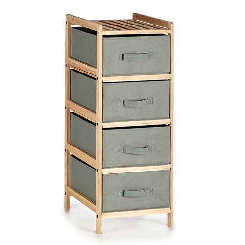 Breites Möbelstück mit 4 Schubladen, dunkelgrau, Kollektion Kit