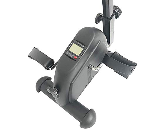 Image of Portable Pedal Exerciser - Hand Arm Leg Exercise Peddling Machine with LCD Monitor - Adjustable Fitness Rehab Equipment for Seniors Elderly PT - Folding Mini Stationary Bike Peddler