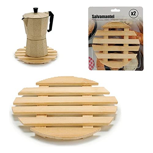 Untersetzer Bambus Rotund (2 UDS) (17 x 1 cm)