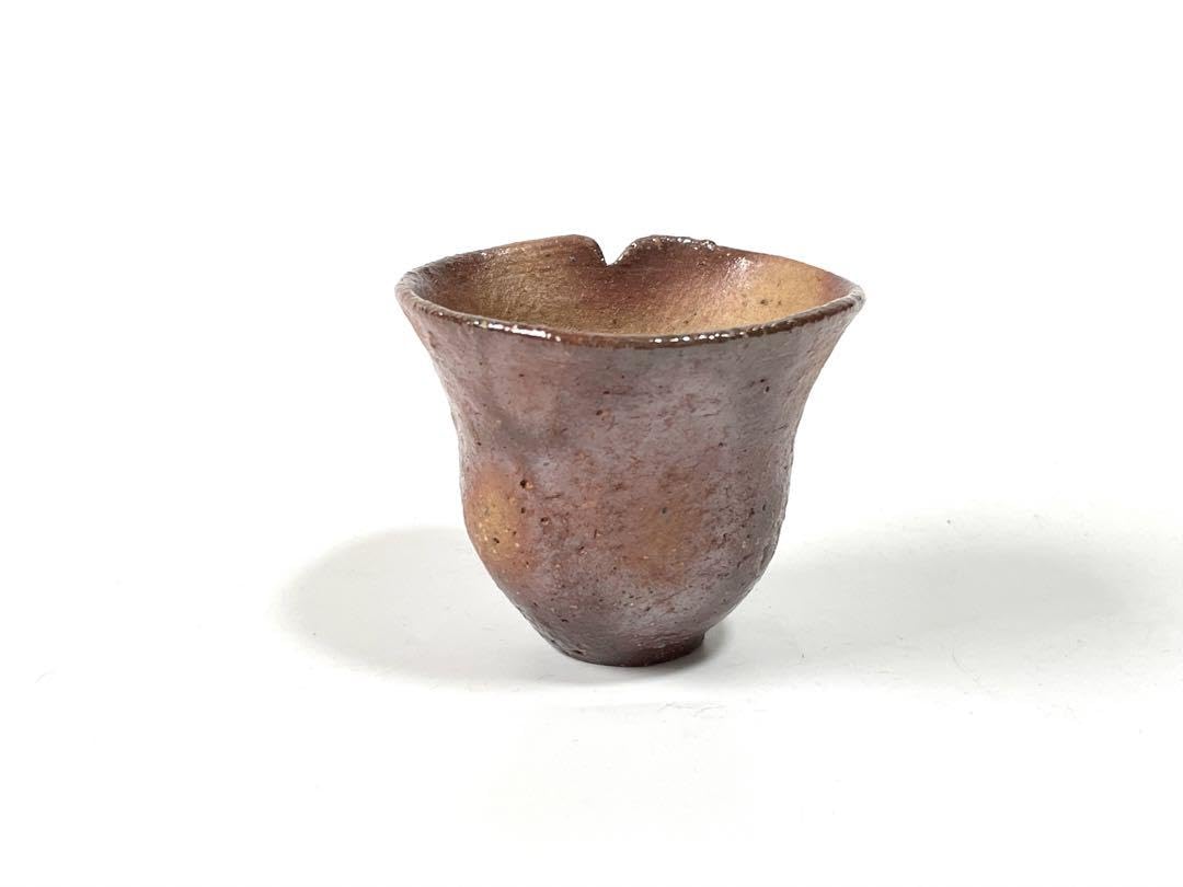 陶芸家 作家物 末田恵 備前緋襷酒器 ぐい呑 酒盃 花恵窯 師 安倍安人