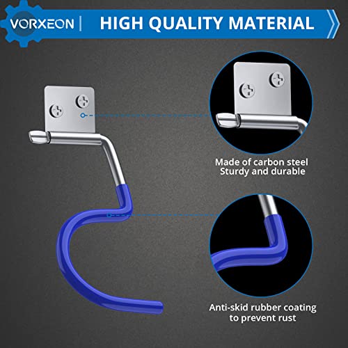 Vorxeon 15Packs Garage Hooks Wall Mount For Hanging Garden Hand Tools, Two Installation Methods Mop Broom Rakes Holder Organizer For Kitchen Shop Garage(Max. Load Capacity 5Kg) #TOP2