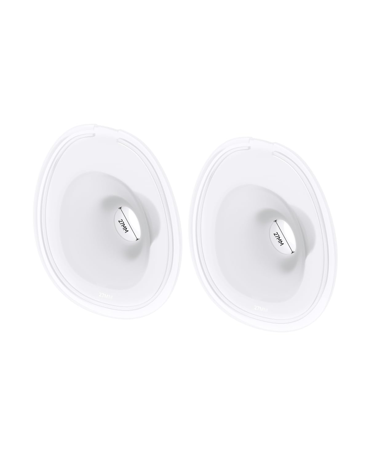 eufy Original 27mm Flange (2-Pack), Replacement Accessories for Wearable Breast Pump E10, Food-Grade Soft Silicone, Durable, Comfortable, Ergonomic Fit