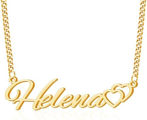 JETBON Personalised Sterling Silver Name Necklace Custom Silver Gold Rose Gold Name Jewellery Customised Dainty Pendant Birthday Christmas Gift for Women Men Girl, Custom Any Names Necklace