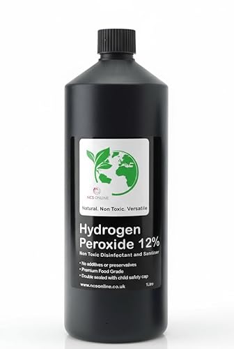Hydrogen Peroxide 11.99% (12%) 1 Litre Food Grade, Pure And Unstabilised, Multi Purpose Cleaner And Disinfectant