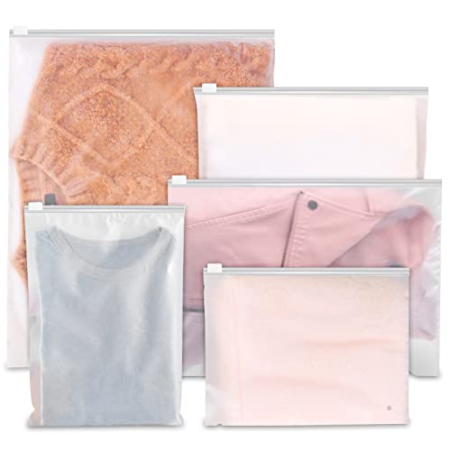 30pcs Bolsas esmeriladas con cremallera para ropa Bolsas esmeriladas semipermeables Cover