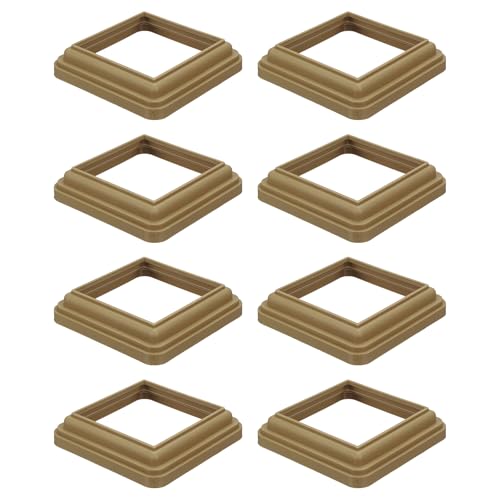 Jupe de poteau plastique pour cacher fixation de cloture et rampe de porche 8pcs