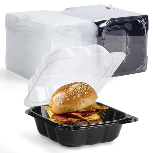 YANGRUI 17 oz Clamshell Food Containers, 55-pack, anti-fog lid, BPA-free