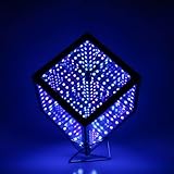Heepulor Infinity Hyper Cube LED Light LED Controller with Stand, Controller Built-in 10 Mode Children Lamp - Cool & Creative Multicolor Decorative Mirror Art Desk Night Light (3.5 Inches)