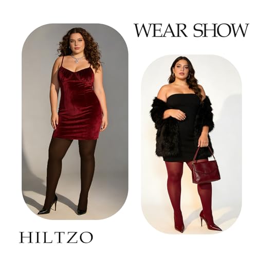 Image of Women's Plus Size Tights High Waist Sheer Semi Opaque Ultra-Soft Pantyhose XL, 2XL, 3XL, 4XL
