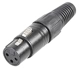 Pulse PLS00535 XLR-Steckdose, 3-polig, Schwarz